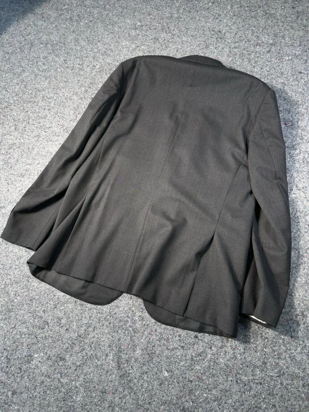 Corneliani Leader Men’s Suit Jacket Blazer Charcoal Gray Virgin Wool Italy 56